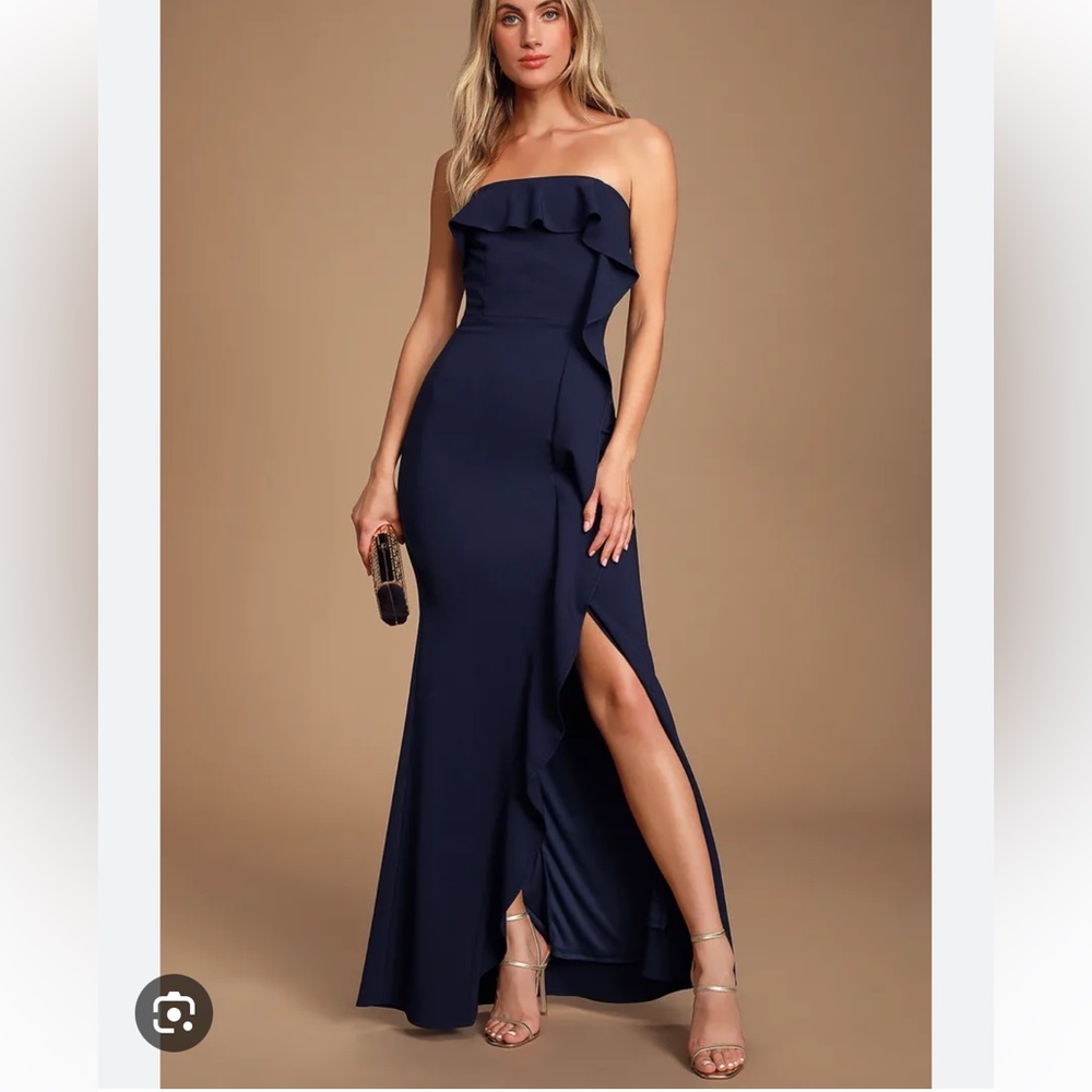 Lulus navy prom dress